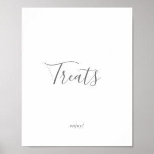 Minimalist Silver Treats Sign