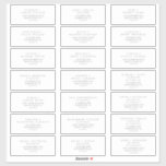 Minimalist Silver Typography Guest Address Labels<br><div class="desc">These minimalist silver typography wedding guest address labels are perfect for a simple wedding. The modern romantic design features classic silver grey and white typography. Customisable in any colour. Customise each label with the name and address of your guests. 21 labels per sheet. Add each sheet that you need to...</div>
