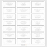 Minimalist Silver Typography Guest Address Labels<br><div class="desc">These minimalist silver typography wedding guest address labels are perfect for a simple wedding. The modern romantic design features classic silver grey and white typography. Customisable in any colour. Customise each label with the name and address of your guests. 21 labels per sheet. Add each sheet that you need to...</div>
