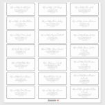 Minimalist Silver Wedding Guest Address Labels<br><div class="desc">These minimalist silver wedding guest address labels are perfect for a simple wedding. The modern romantic design features classic silver grey and white typography paired with a rustic yet elegant calligraphy with vintage hand lettered style. Customisable in any colour. Customise each label with the name and address of your guests....</div>