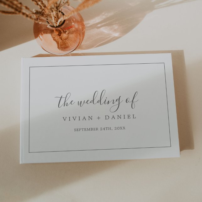 Minimalist Silver Wedding Guest Book (Creator Uploaded)