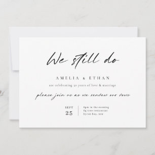 Minimalist simple 30th wedding anniversary invitation