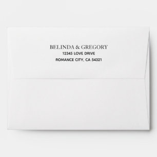 Minimalist Simple 5x7 Wedding Invitation Envelope