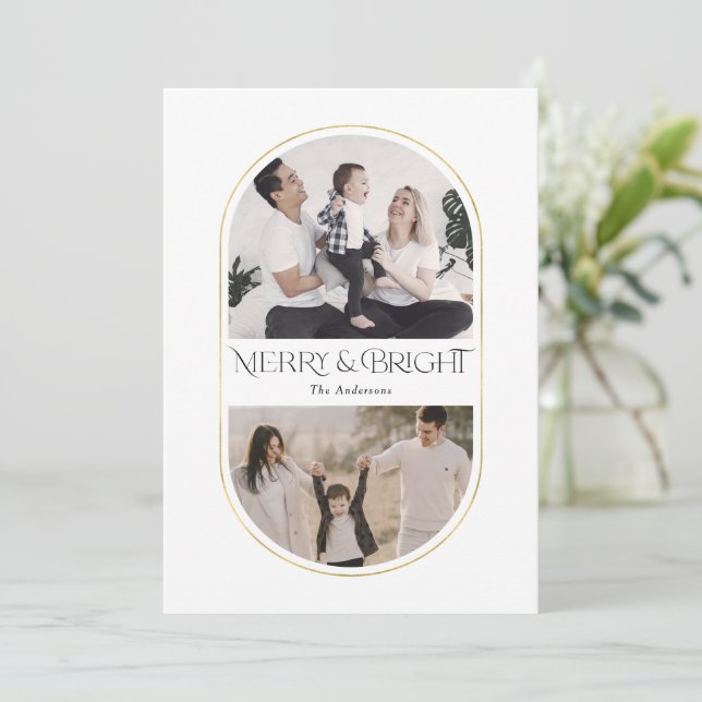 Minimalist simple arch family photos Christmas  (Standing Front)