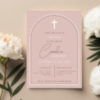 Minimalist simple arch pink baptism