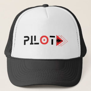 Minimalist,Simple,Aviation,Aeroplane,Pilot Men's Trucker Hat