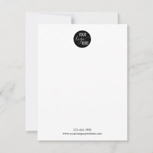 Minimalist Simple Basic Logo Company Corporate Not Card