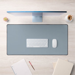 Minimalist Simple Basic Solid Colour Dusty Blue Desk Mat