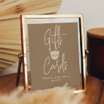 Minimalist simple Bear Baby Shower Gifts and Cards Poster<br><div class="desc">A little wild one is on the way? Of course you’ll celebrate! This We can bearly design help you plan a great Baby Shower!</div>