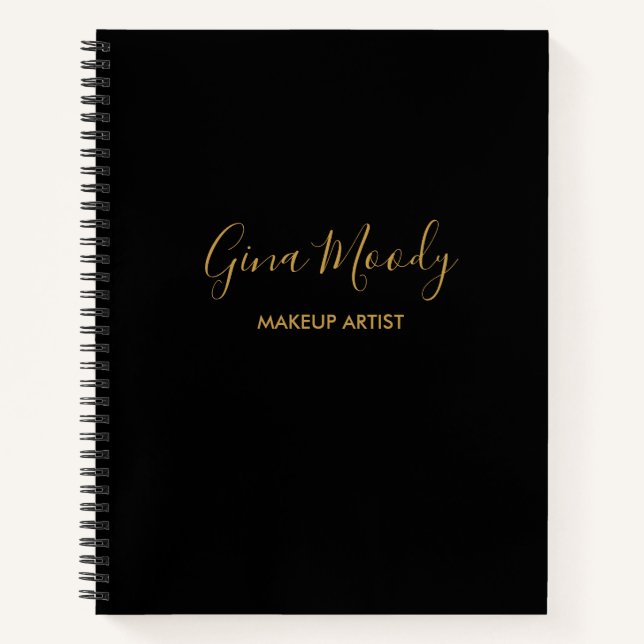 Minimalist simple black business notebook (Front)