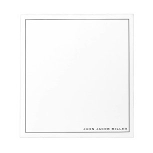 Minimalist Simple Black Square Border Notepad