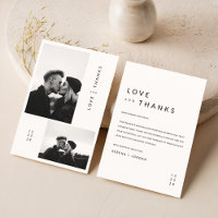 Minimalist Simple Black Typography Photo Wedding