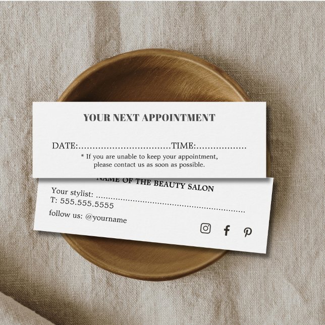 Minimalist Simple Black White Beauty Salon  (Creator Uploaded)