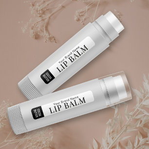 Minimalist Simple Black & White Lipstick Lip Balm