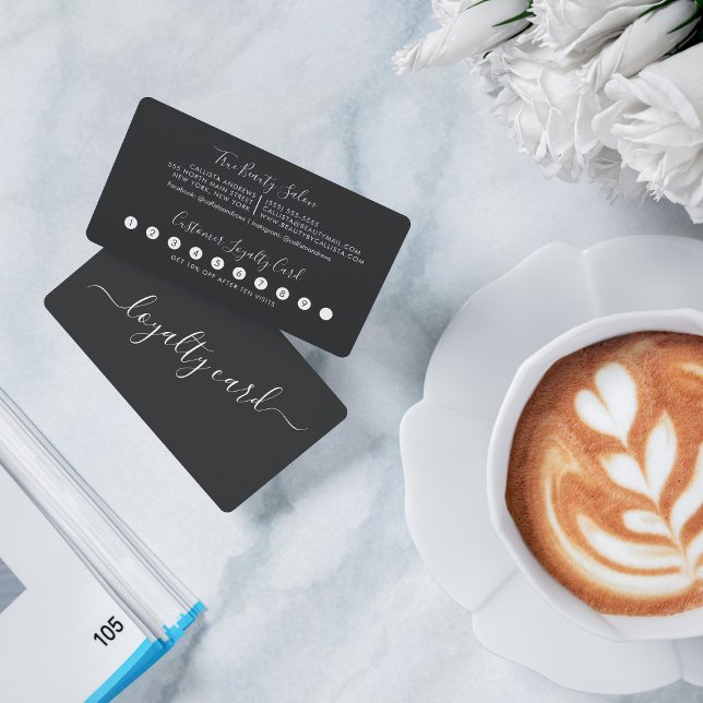 Minimalist Simple Black White Script Loyalty (Creator Uploaded)