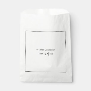 Minimalist Simple Black & White Wedding Favour Bags