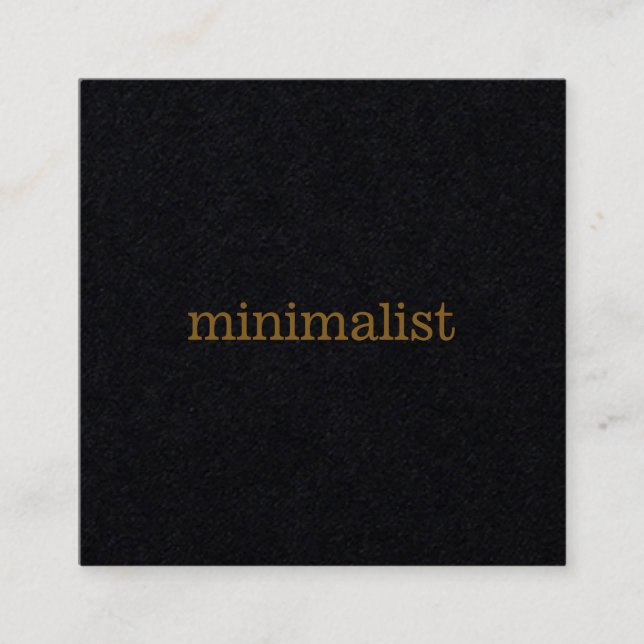 minimalist simple blk. square business card (Front)