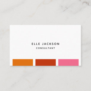 Minimalist Simple Bright Customise Colour Swatch Business Card