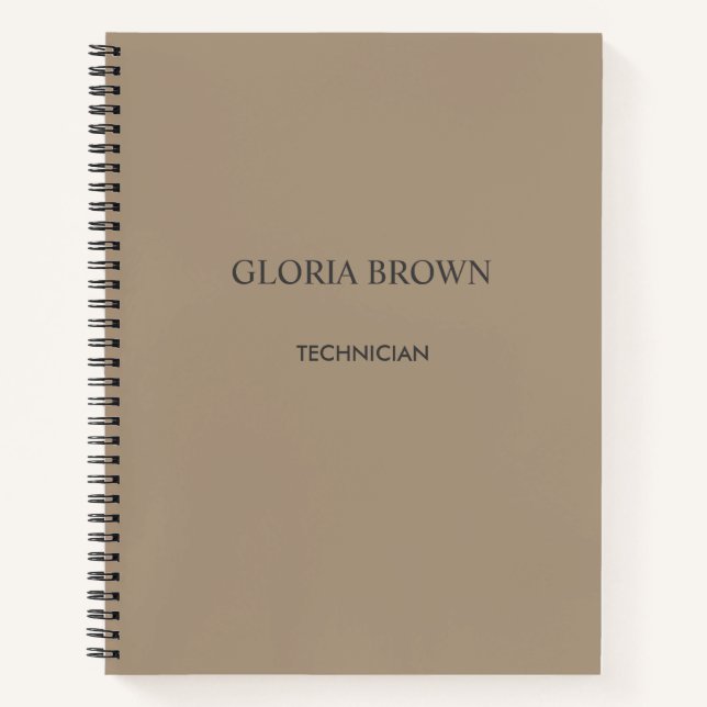 Minimalist simple brown business notebook (Front)