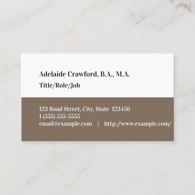 Minimalist, Simple Business Card (Front)