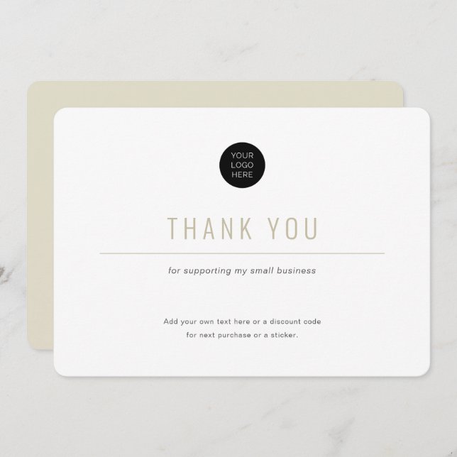Minimalist-Simple-Business Thank You Card (Front/Back)