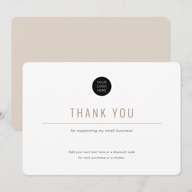 Minimalist-Simple-Business Thank You Card (Front/Back)