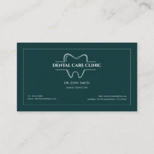 Minimalist Simple Clean Dentist Appointment Remin Business Card