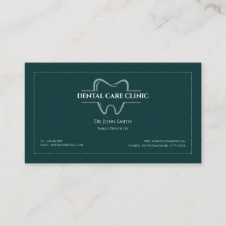 Minimalist Simple Clean Dentist Appointment Remin Business Card