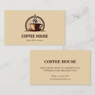 Minimalist Simple Coffee Shop business Card