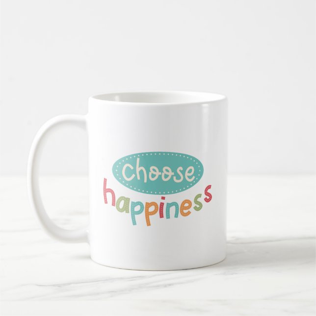Minimalist Simple Colourful Letter Pastel Shades Coffee Mug (Left)