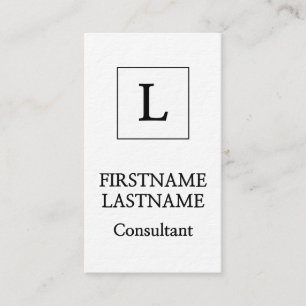 Minimalist & Simple Consultant Business Card