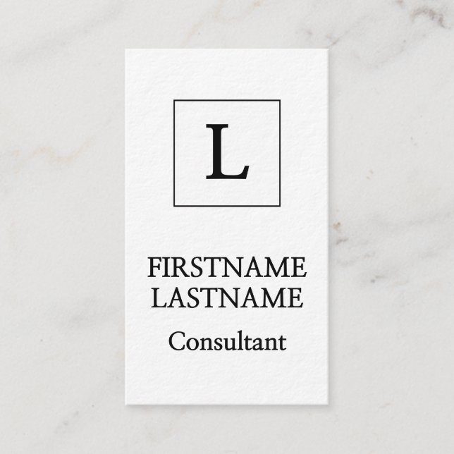 Minimalist & Simple Consultant Business Card (Front)