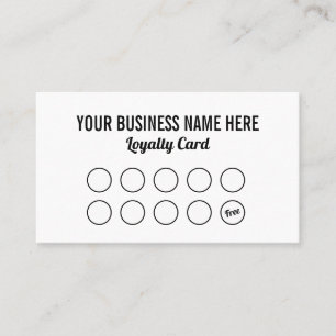 Minimalist simple cool modern loyalty business card