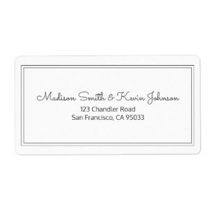 Minimalist Simple Cursive Script Return Address