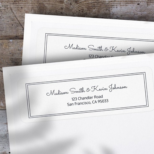 Minimalist Simple Cursive Script Return Address (Creator Uploaded)