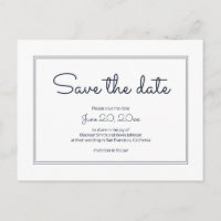 Minimalist Simple Cursive Script Save The Date