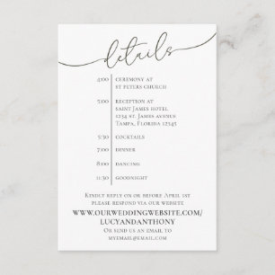 Minimalist Simple Details Guest Timeline Template