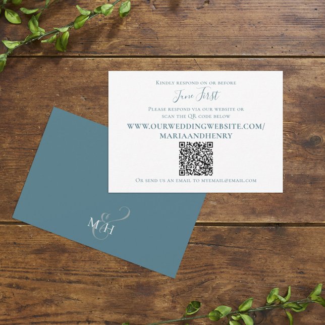 Minimalist Simple Elegant Blue QR Code Response (Creator Uploaded)