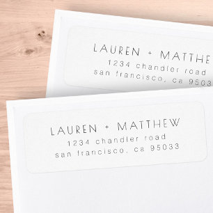 Minimalist Simple Elegant Chic Return Address