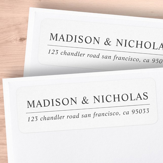 Minimalist Simple Elegant Chic Return Address (Creator Uploaded)