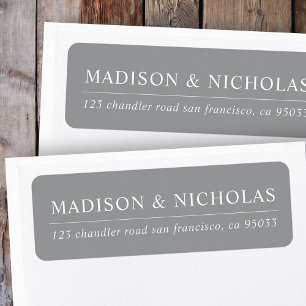 Minimalist Simple Elegant Chic Return Address Labe
