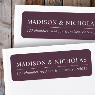 Minimalist Simple Elegant Chic Return Address Labe