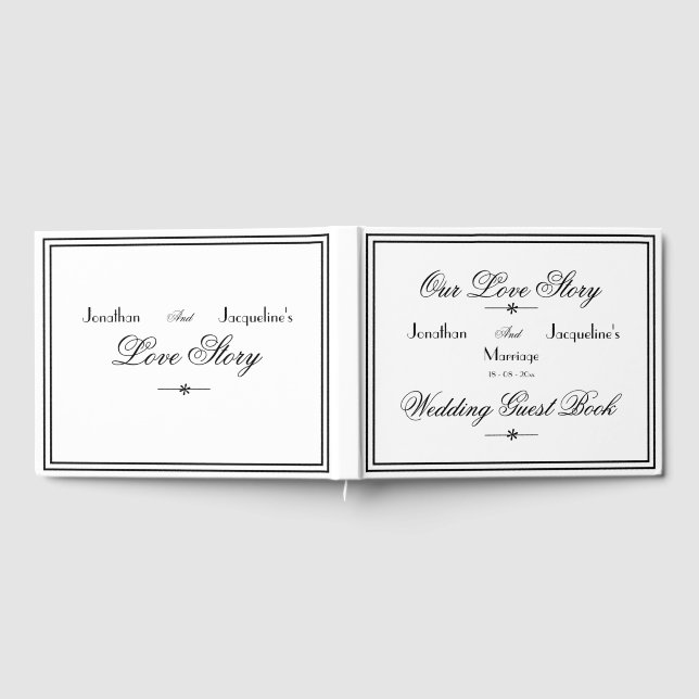 Minimalist Simple Elegant Classic Wedding   Guest Book (Full)