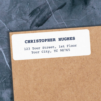 Minimalist Simple Elegant Ink Blue White