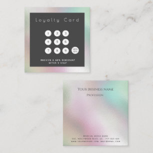 Minimalist simple elegant luxury holographic loyal loyalty card