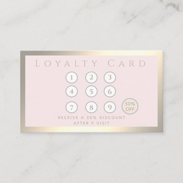 Minimalist simple elegant luxury luminous loyalty card (Front)