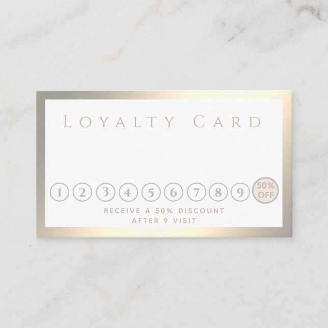Minimalist simple elegant luxury luminous loyalty card (Front)