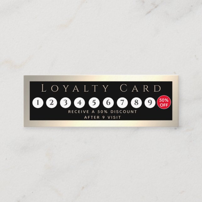 Minimalist simple elegant luxury luminous loyalty card (Front)