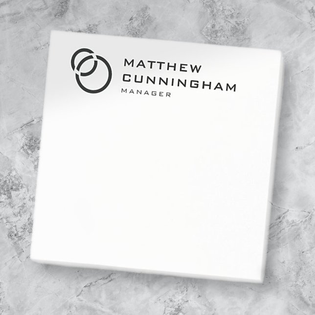 Minimalist Simple Elegant Modern Logo Post-it Notes (Creator Uploaded)