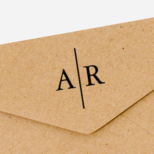 Minimalist Simple Elegant Monogram Wedding Self-inking Stamp